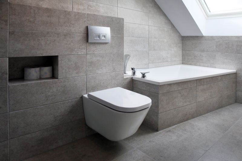 Modern Bathroom with Wall-Mounted Toilet